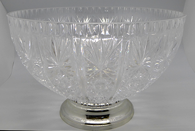 Giant Clear Plastic Cocktail Pedestal Bowl 7 1/2in x 9in